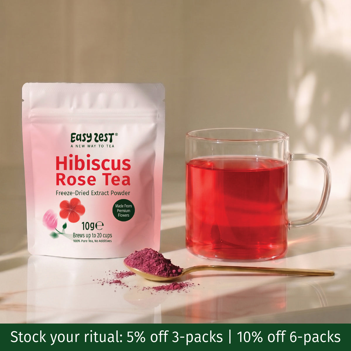 Hibiscus Rose Tea (10g - Up to 20 Cups)