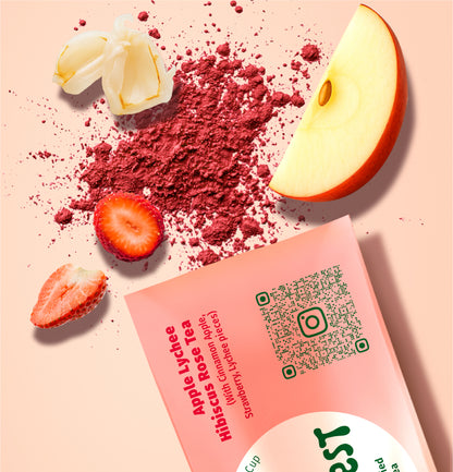 Apple Lychee Hibiscus Rose Tea (10 Sachets Box)